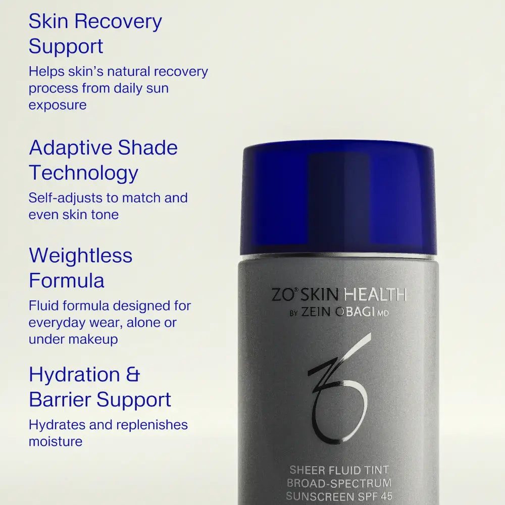 ZO Skin Health Sheer Fluid Broad-Spectrum Sunscreen SPF 45 Tinted (3 Shades)
