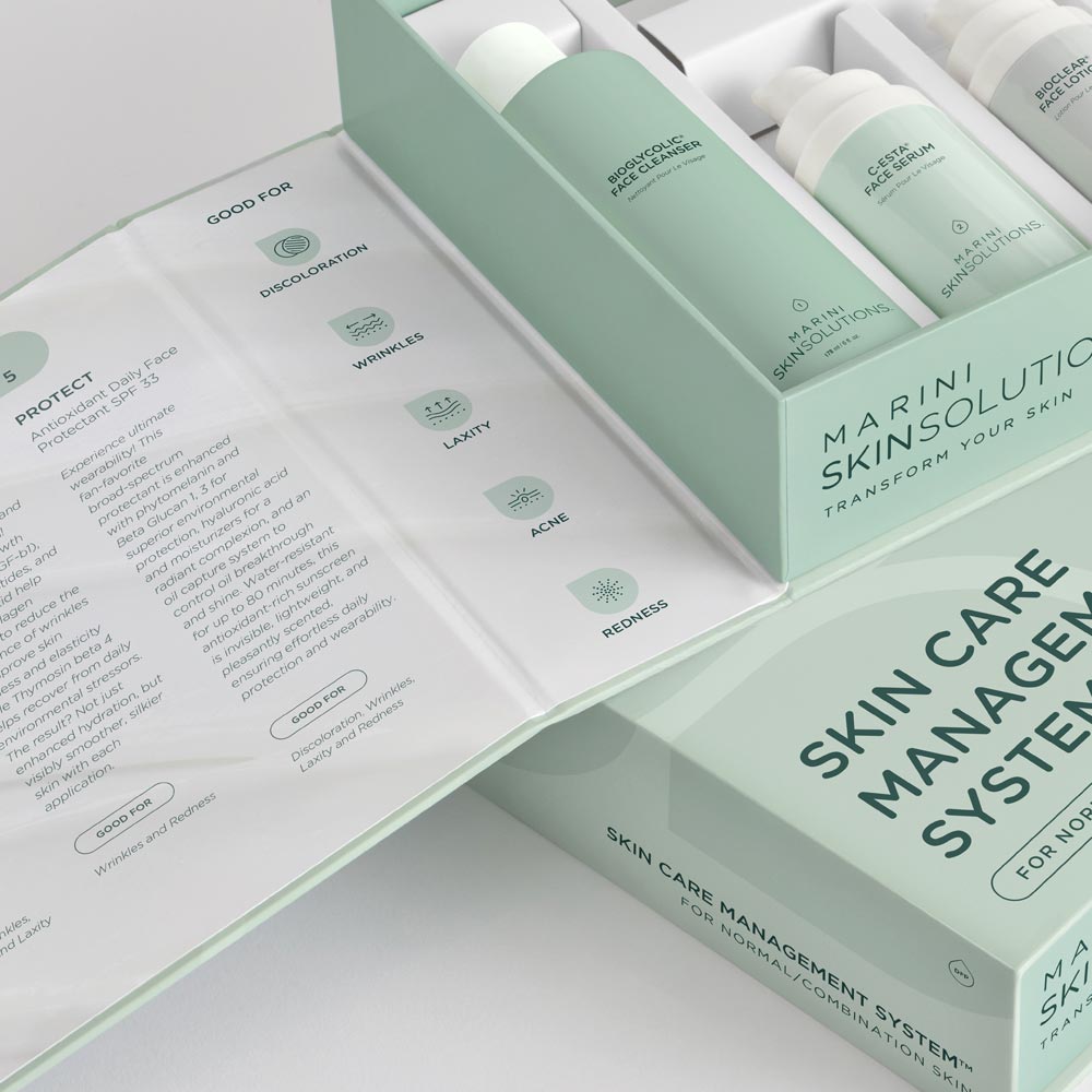 Marini SkinSolutions (Standard / Full Size) Skin Care Management System - Normal or Combination Skin Kit