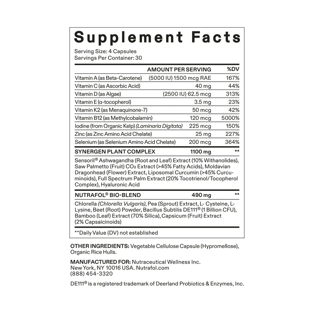 Nutrafol Hair Growth Supplements Women - Vegan