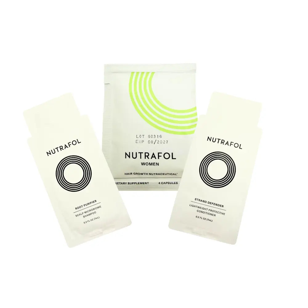 Nutrafol 5 Days Womens Hair Supplement + Nutrafol Shampoo & Conditioner Samples
