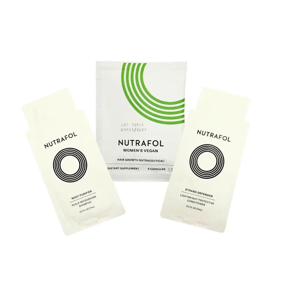 Nutrafol 5 Days Womens Vegan Supplement + Nutrafol Shampoo & Conditioner Samples