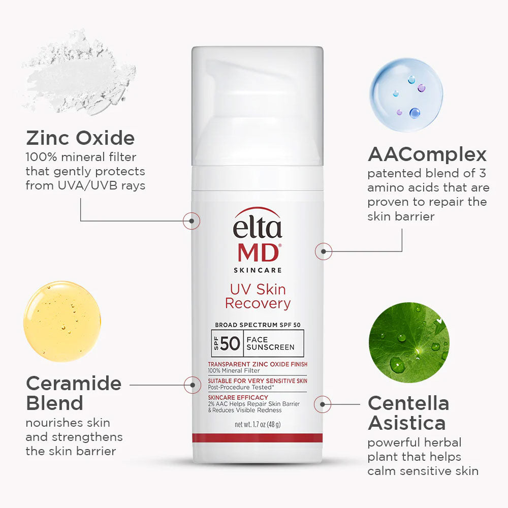 EltaMD UV Skin Recovery Broad Spectrum SPF 50 Face Sunscreen (Untinted)