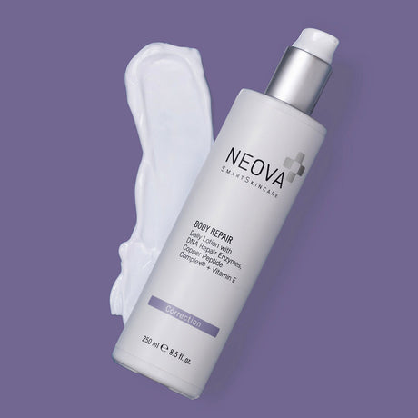Neova Body Repair bottle and swatch