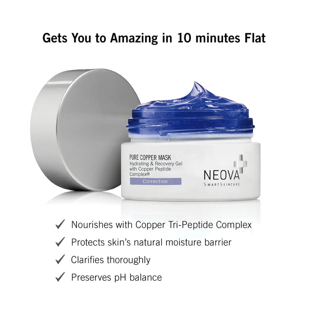 Neova Pure Copper Mask benefits, improves skin and heals faster