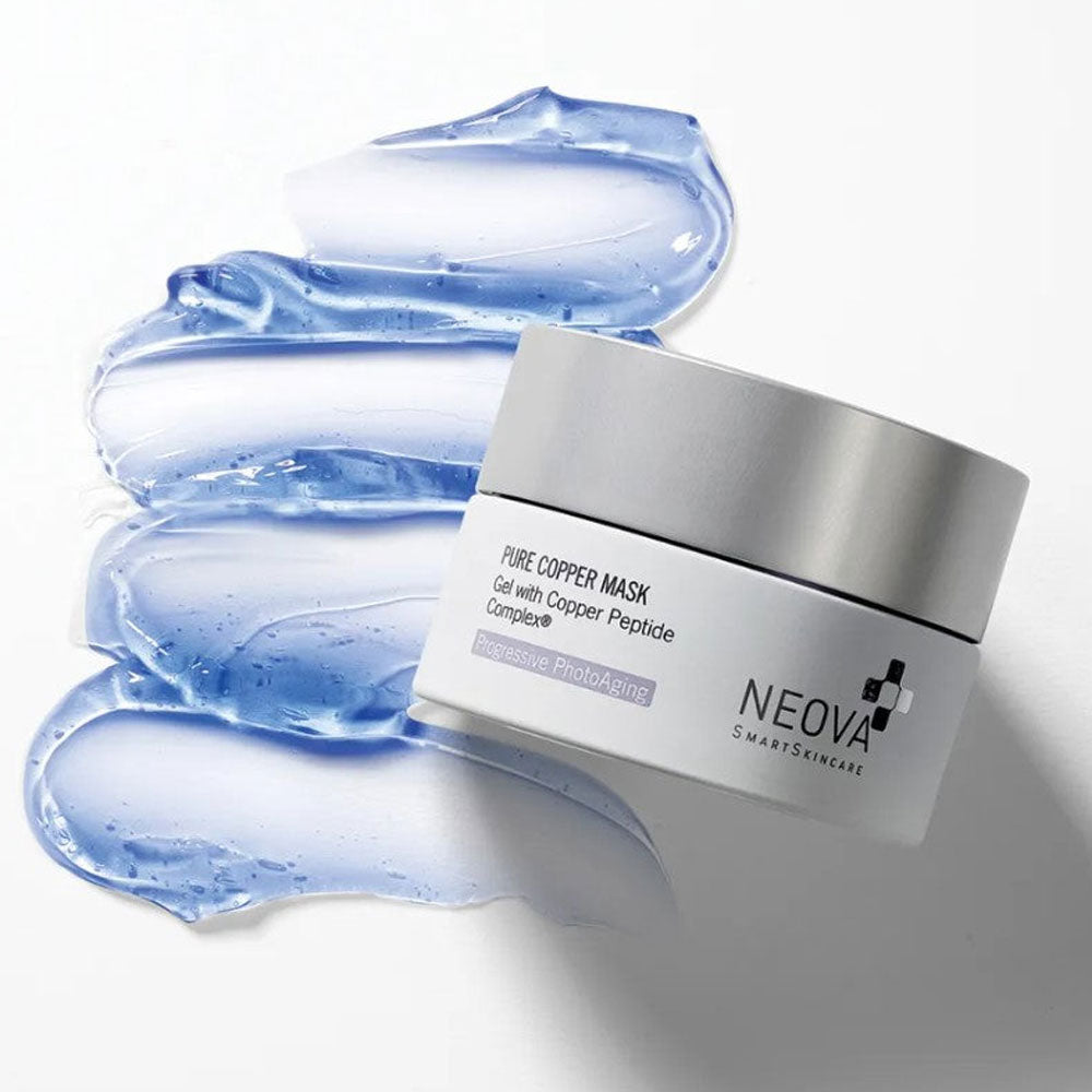 Neova Pure Copper Mask jar and product texture