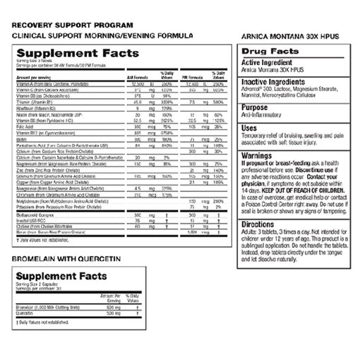 Surgery Recovery support VitaMedica Drug Facts