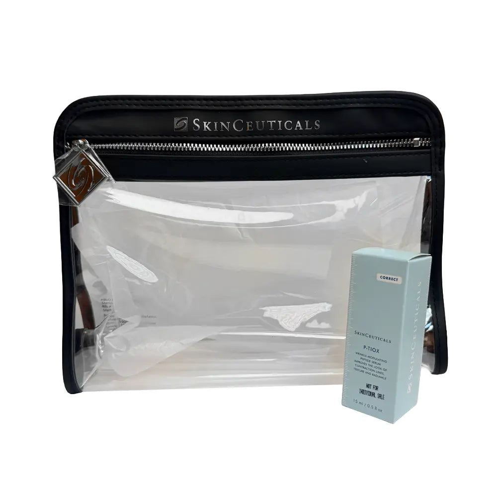 SkinCeuticals P-Tiox Serum 0.5 oz Travel Size with Clear Cosmetic Bag [$80 value]
