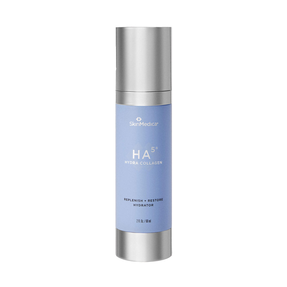 SkinMedica HA5 Hydra Collagen blue bottle with silver cap