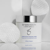 Complexion Renewal Pads with pads in a gray background